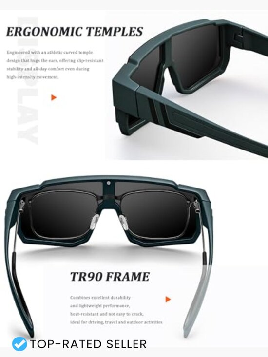 Oversized Sunglasses Over Glasses Polarized Fit Over UV400 Sports Shades main image 4